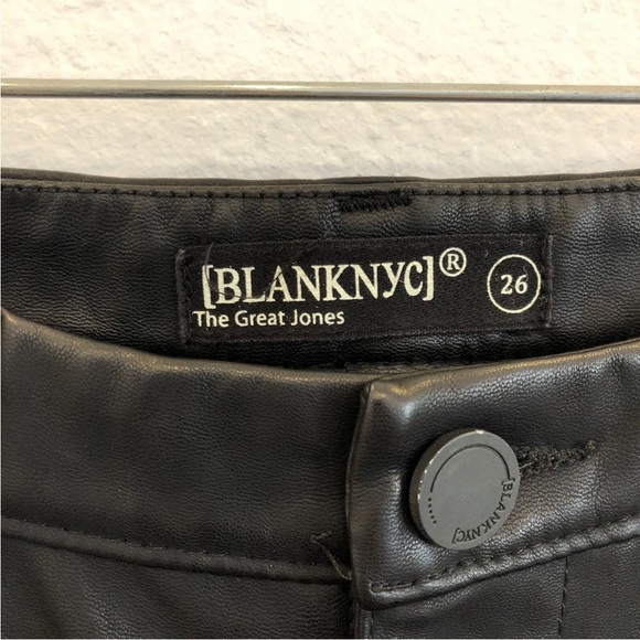 Blank NYC Vegan Leather Daddy Soda Pants In Black Women's - Picture 5 of 8